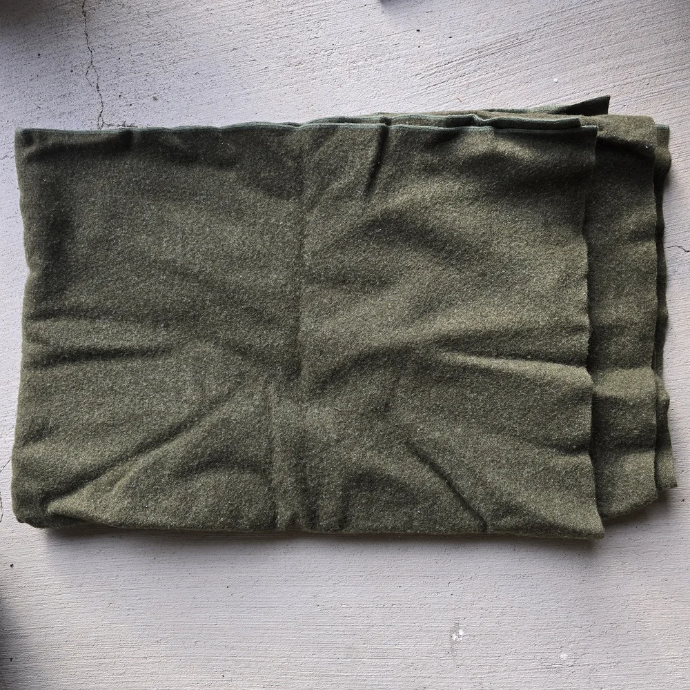Olive Green Military Sleeping BAG, Blanket, and Dufflebag